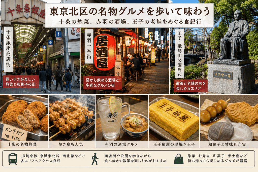 東京北区の名物グルメを歩いて味わう現実的な食紀行