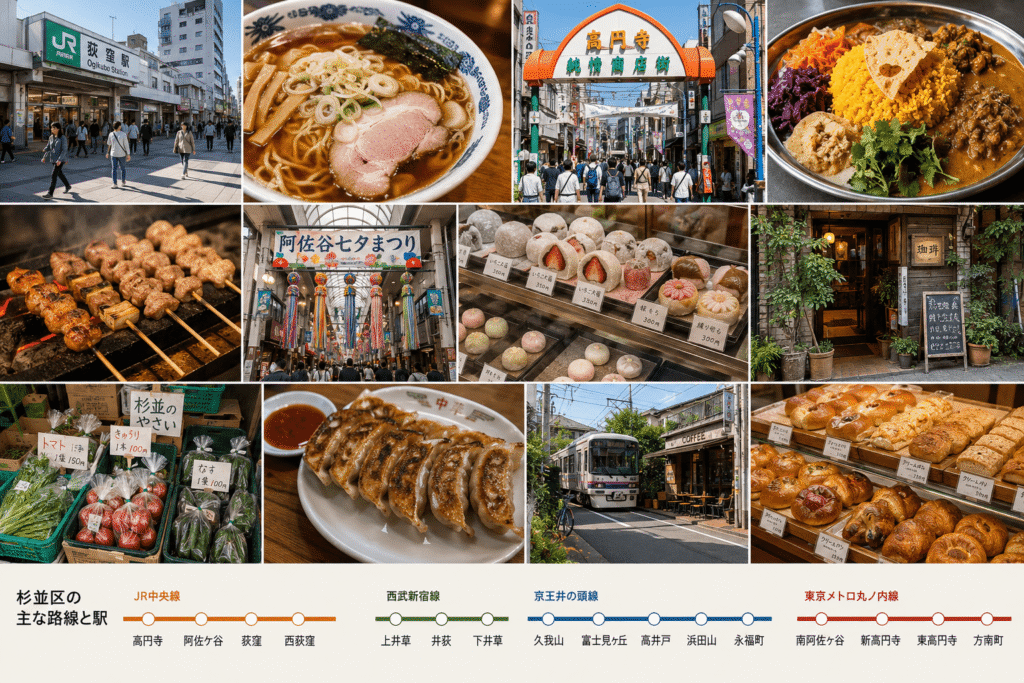 杉並区の駅と商店街で味わう名物グルメ